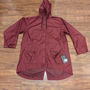 Burgundy Hooded ShedRain Jacket